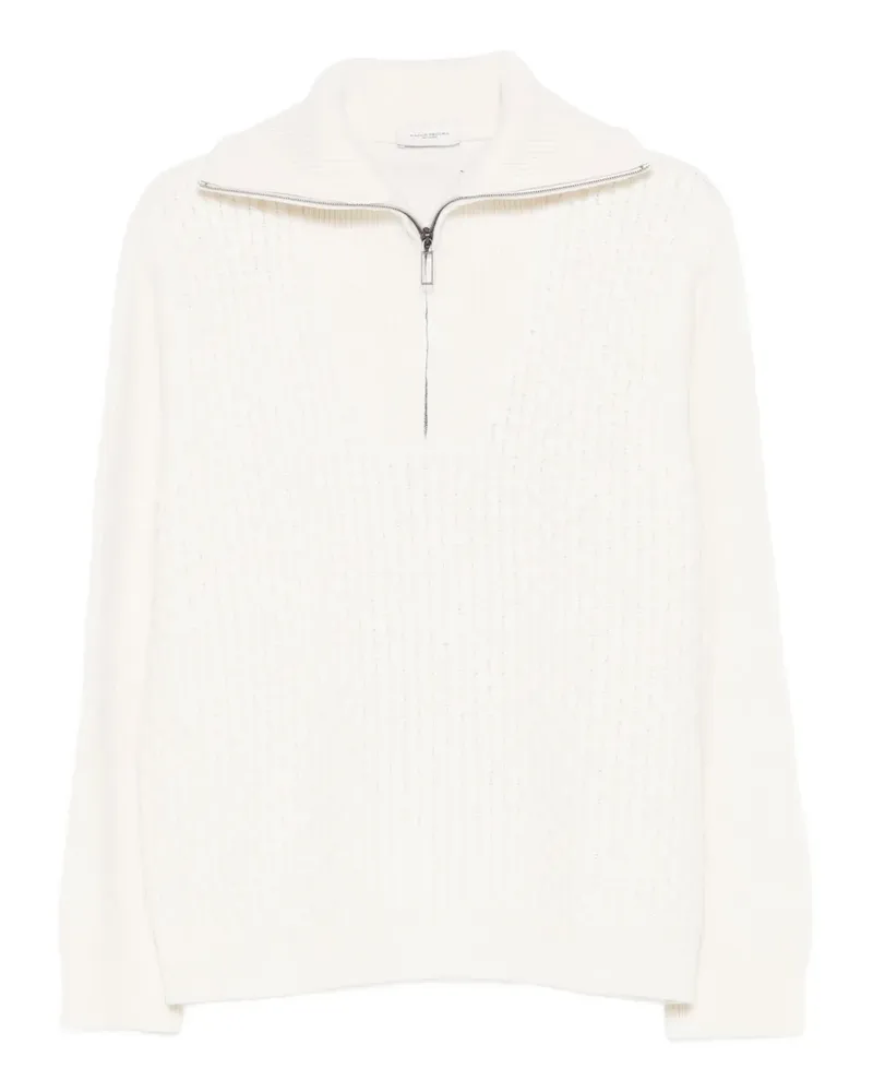 Paolo Pecora Milano Pullover mit Zopfmuster - Nude Nude