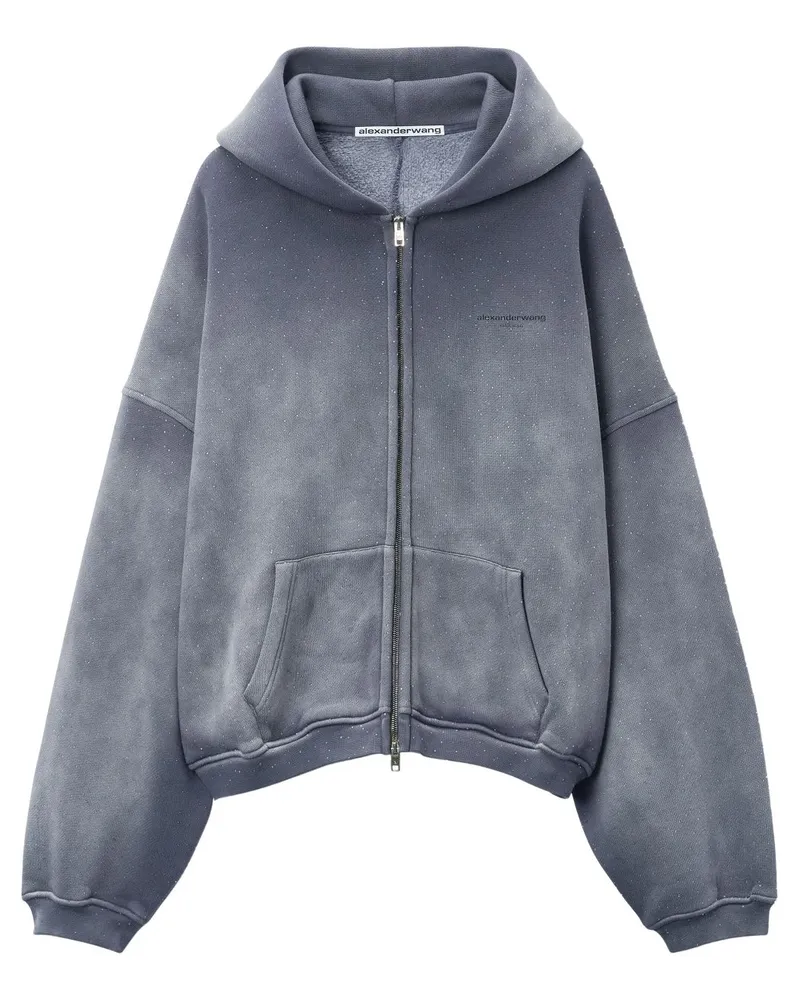 Alexander Wang Hoodie mit Logo-Stickerei - Grau Grau
