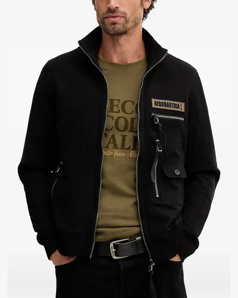 Aeronautica Militare zip-up jacket - Schwarz Schwarz