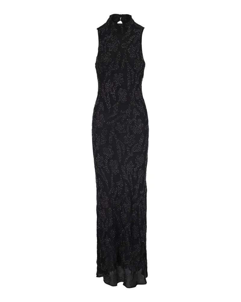Veronica Beard high-neck keyhole maxi dress - Schwarz Schwarz