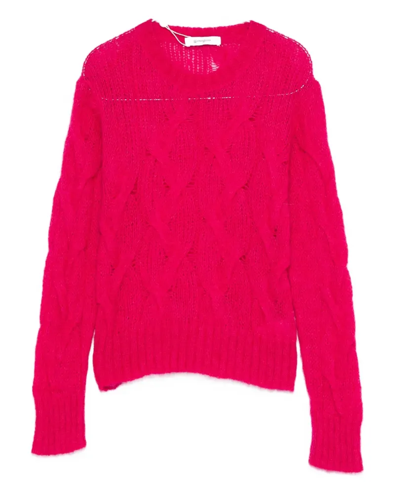 GIMAGUAS cable-knit crew-neck sweater - Rot Rot