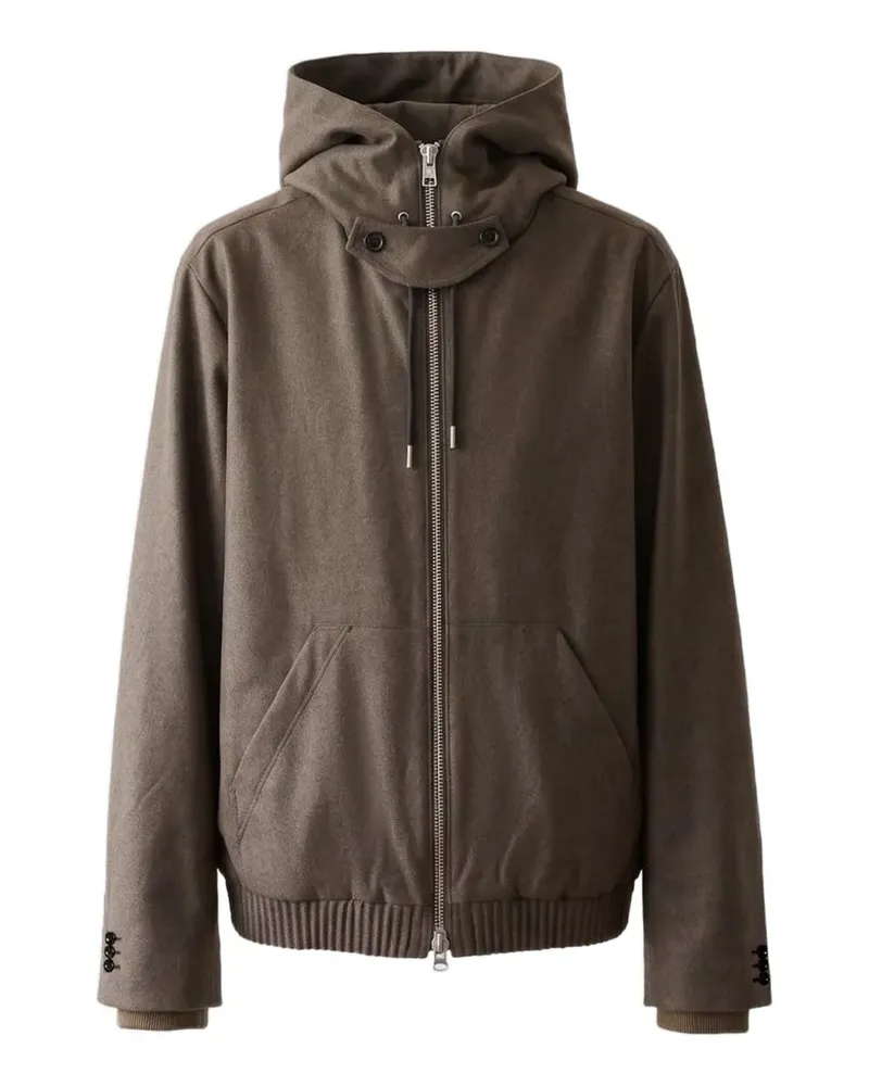 Sacai wool flannel bomber jacket - Braun Braun