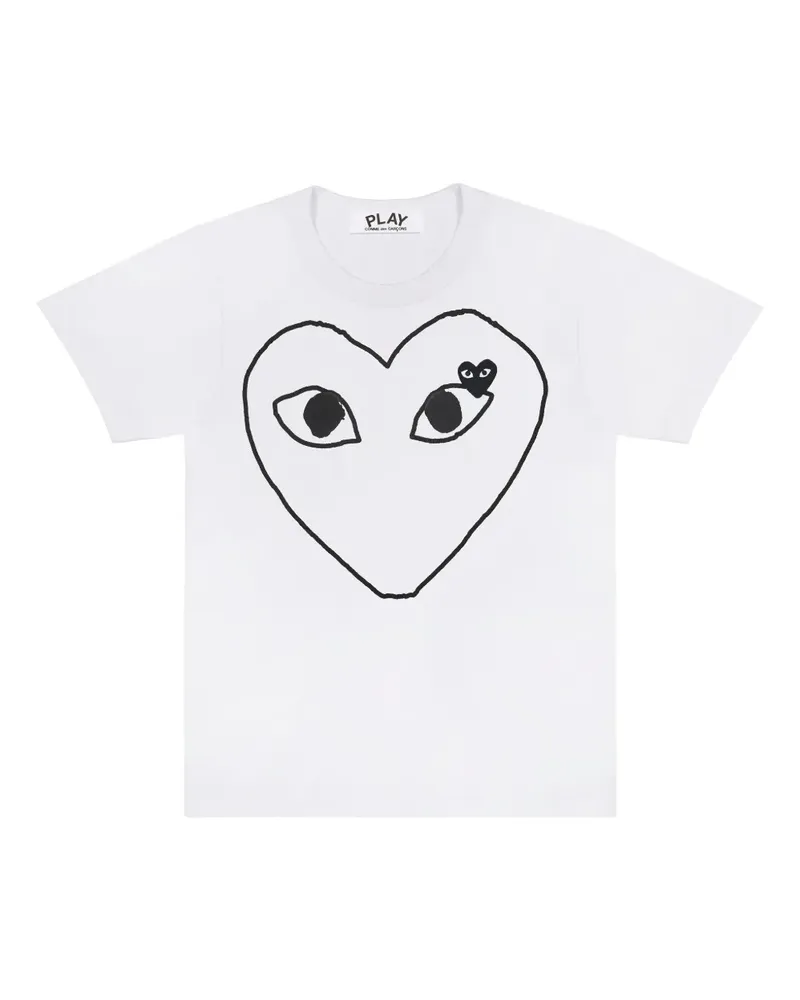 Comme des Garçons heart-eye T-shirt - Weiß Weiß