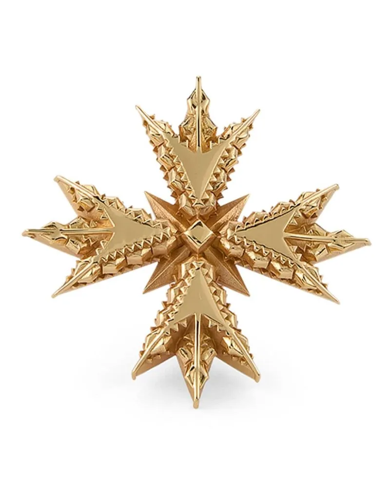 Emanuele Bicocchi Vergoldete Crest Brosche Gold