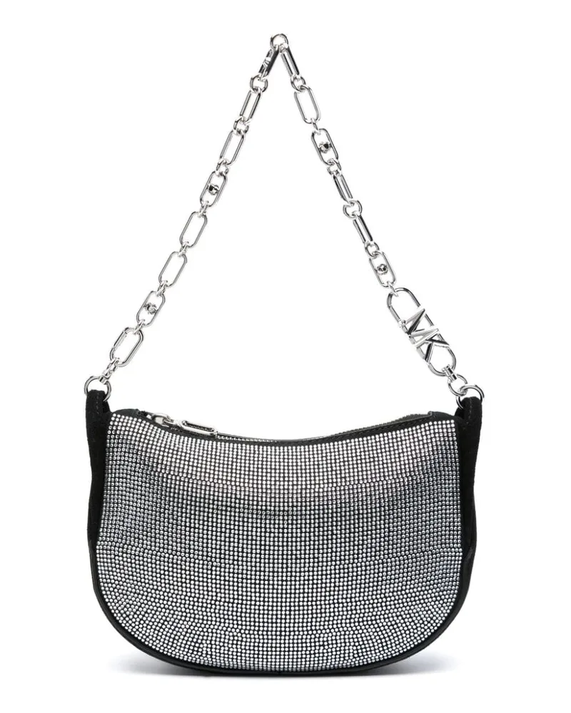 Michael Kors Kleine Schultertasche mit Kristallen - Silber Silber