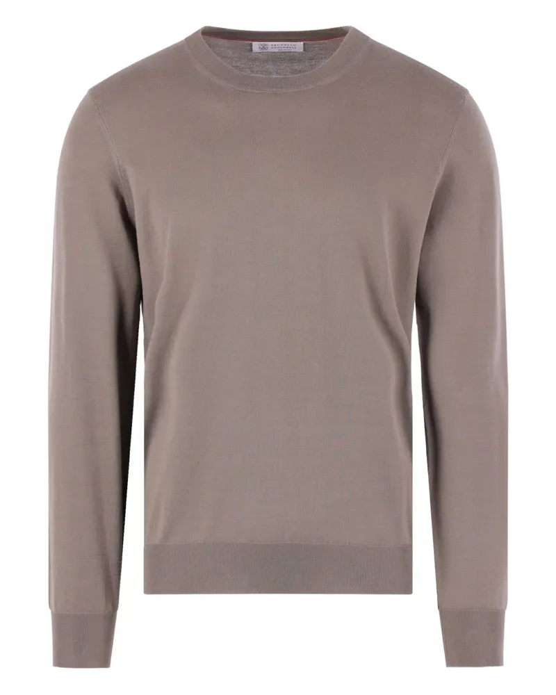 Brunello Cucinelli Pullover mit Rundhalsausschnitt - Braun Braun