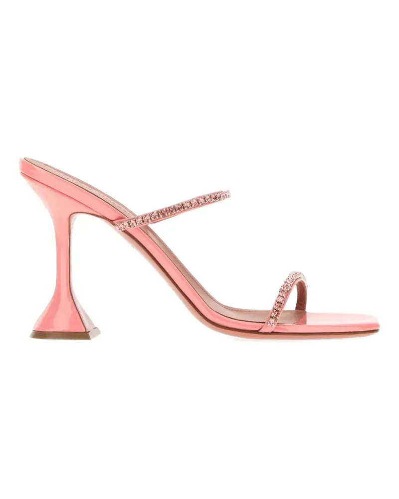 Amina Muaddi Gilda 70 crystal-embellished mules - Rosa Rosa