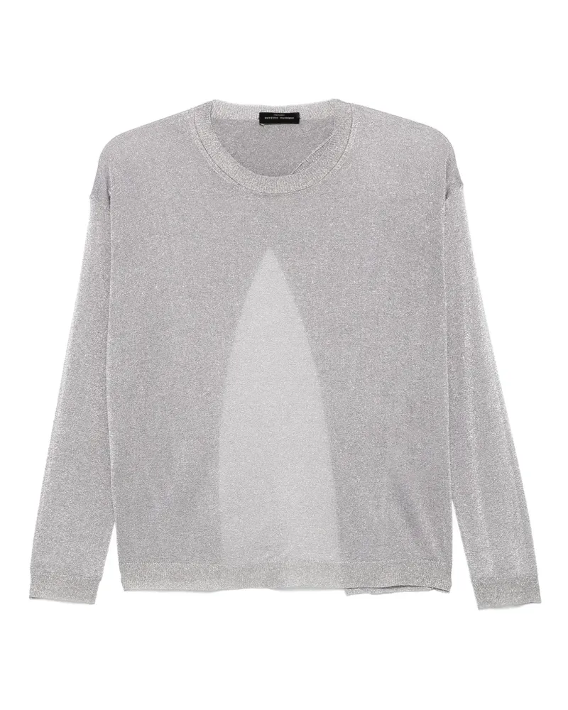 Roberto Collina Oberteil im Metallic-Look - Grau Grau