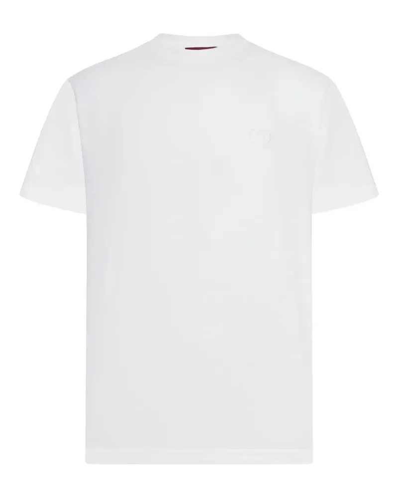 Gucci T-Shirt mit GG-Stickerei - Weiß Weiß