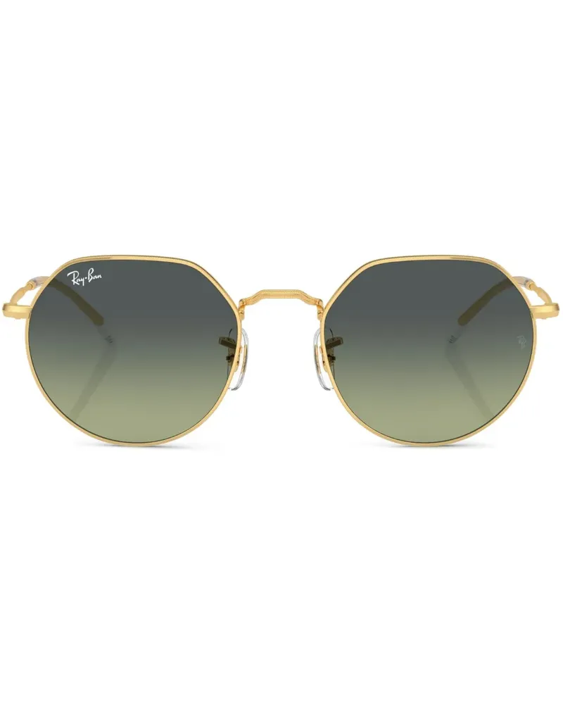 Ray Ban Jack Sonnenbrille mit rundem Gestell - Gold Gold
