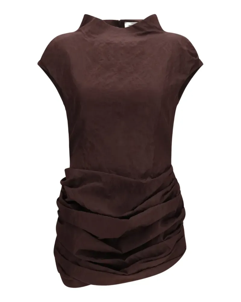 Magda Butrym Gerafftes Minikleid - Braun Braun