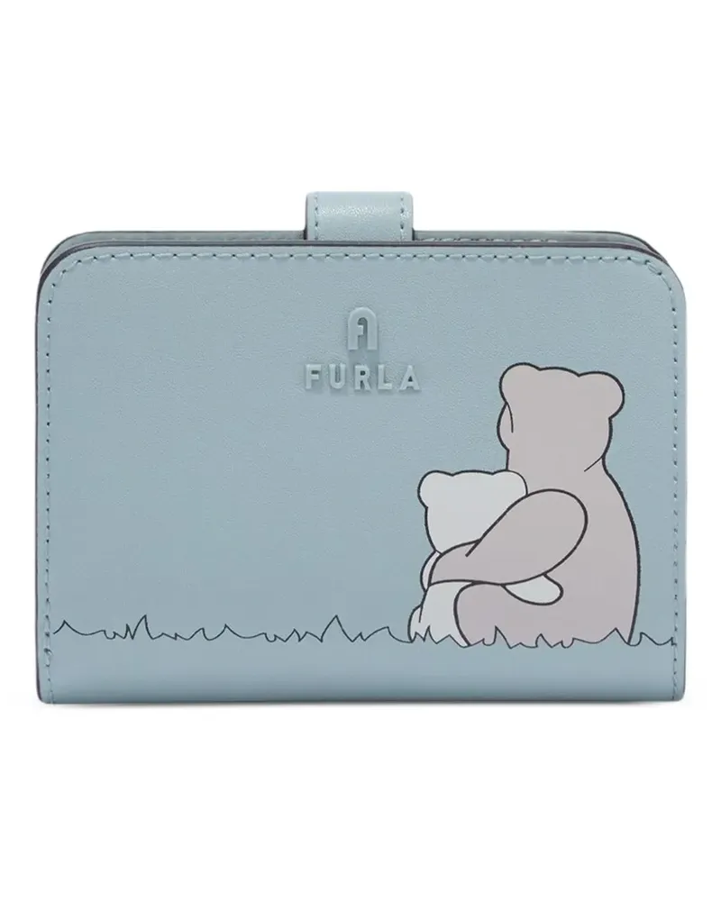 Furla Portemonnaie mit Logo-Schild - Blau Blau