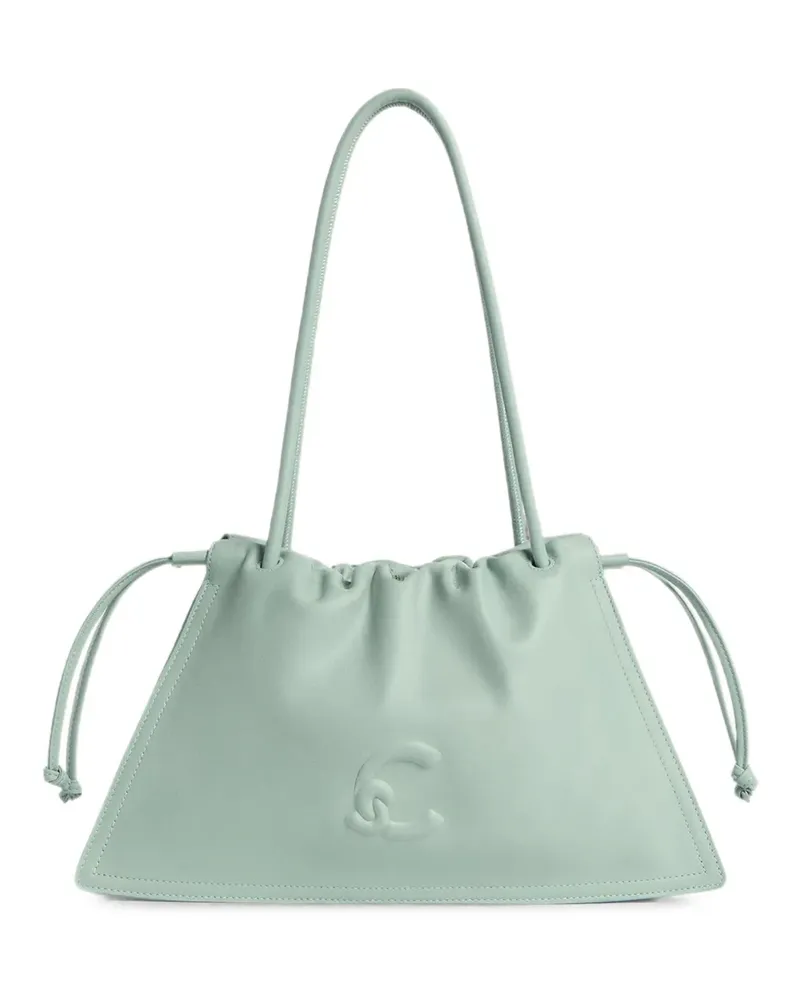Coccinelle medium Dulse logo-embossed drawstring shoulder bag - Grün Grün