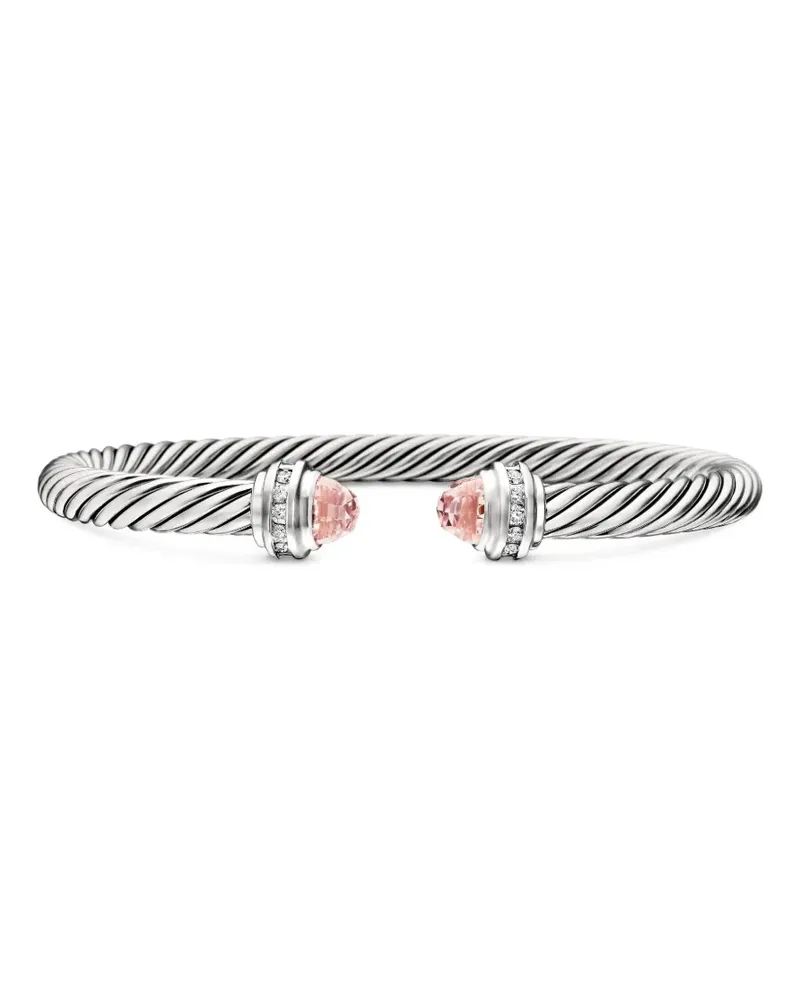 David Yurman Cable Classics Armband aus Sterlingsilber mit Diamant 5mm Silber