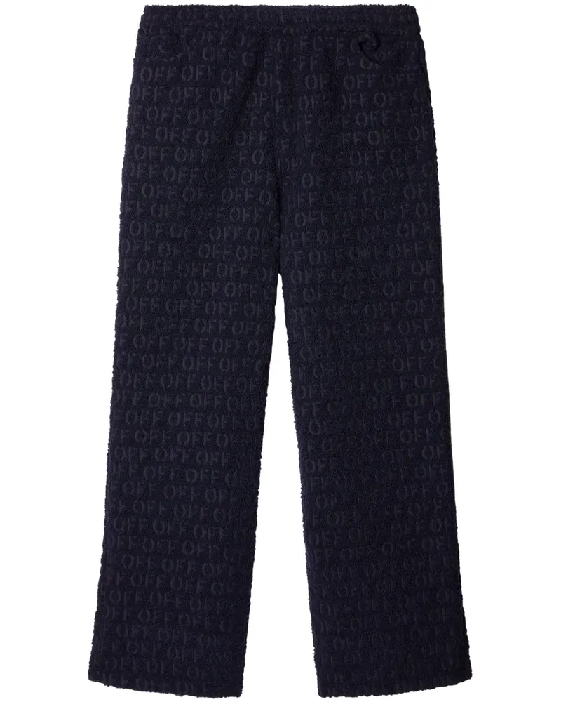 OFF-WHITE Straight-Leg-Hose aus Boucle - Schwarz Schwarz