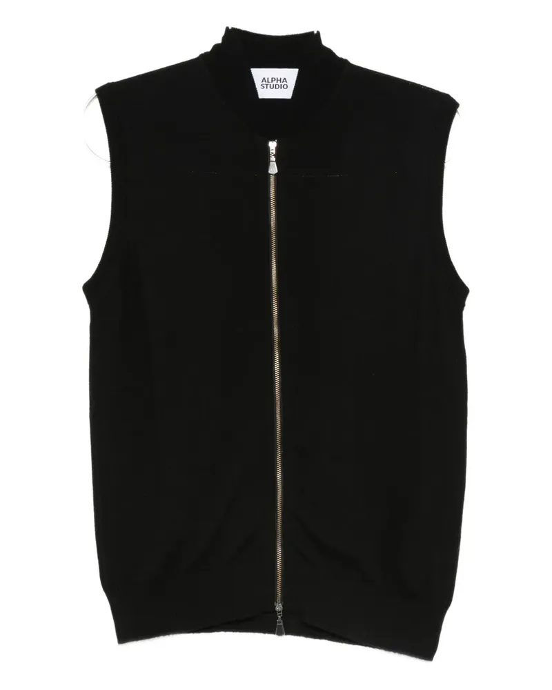 Alpha Studio Weste mit Reißverschluss - Schwarz Schwarz