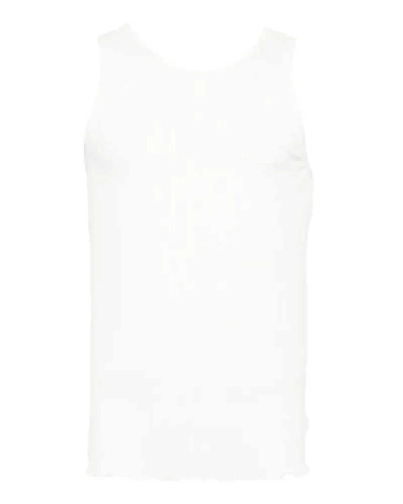Lanvin pleated jersey tank top - Weiß Weiß