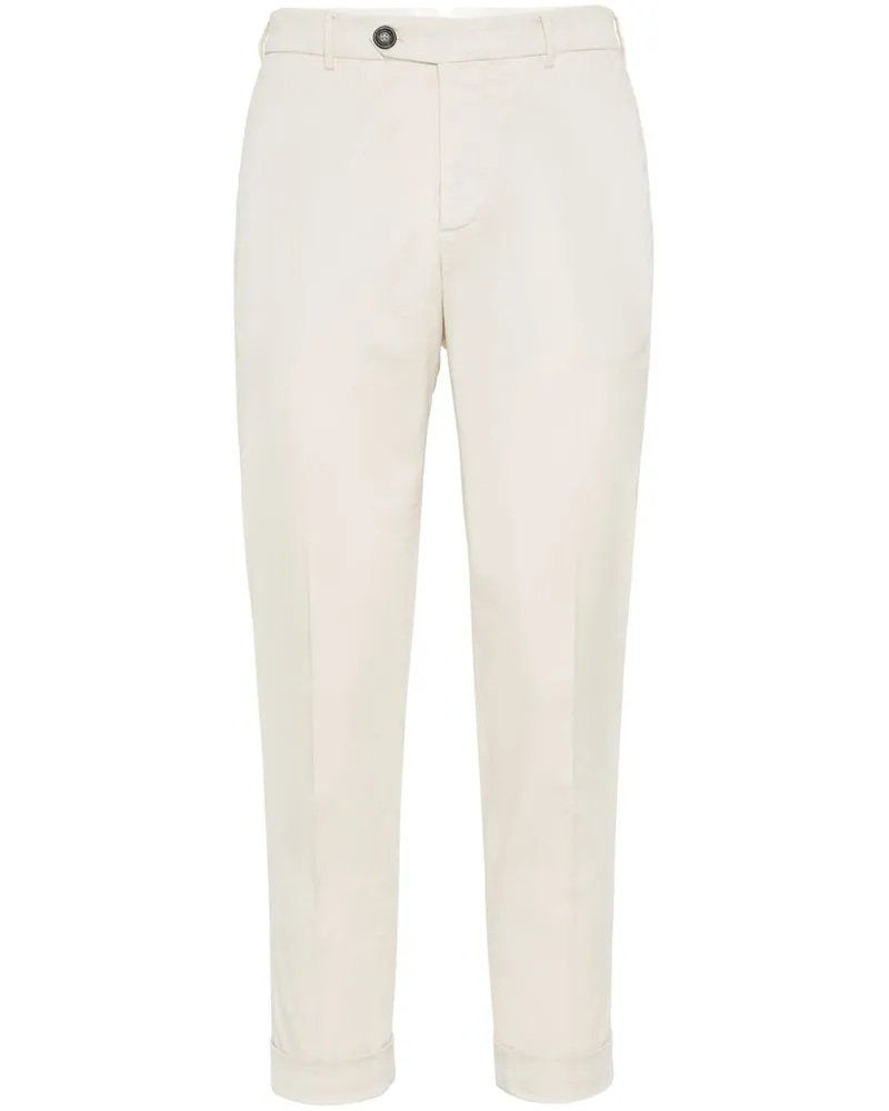 Brunello Cucinelli Schmale 'Classico' Chino - Weiß Weiß