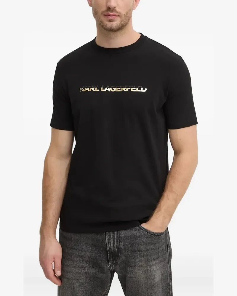 Karl Lagerfeld T-Shirt mit Logo-Print - Schwarz Schwarz