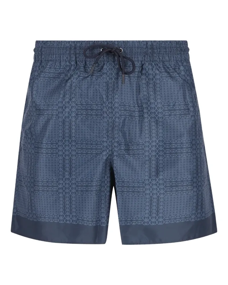 Gucci Badeshorts mit GG-Muster - Blau Blau
