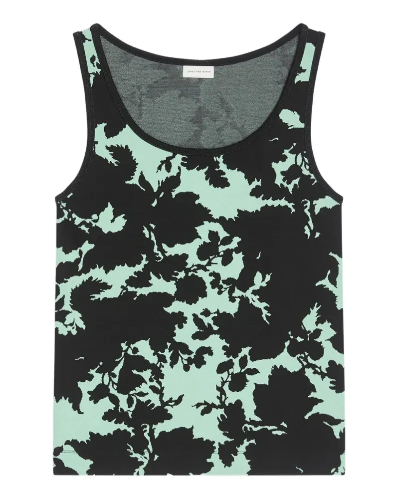 Dries van Noten jacquard tank top - Schwarz Schwarz