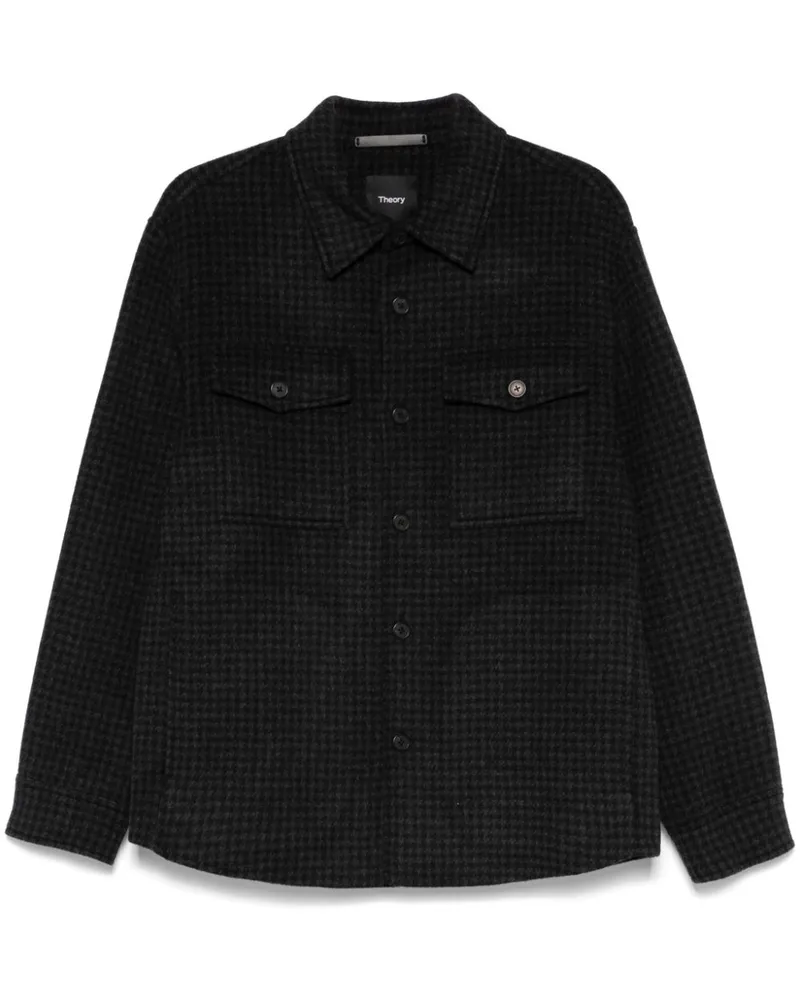 Theory Jacke mit Hahnentrittmuster - Schwarz Schwarz