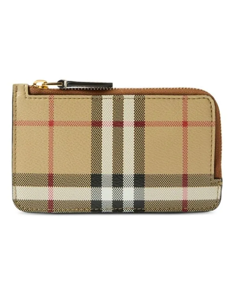 Burberry Kariertes Portemonnaie - Nude Nude