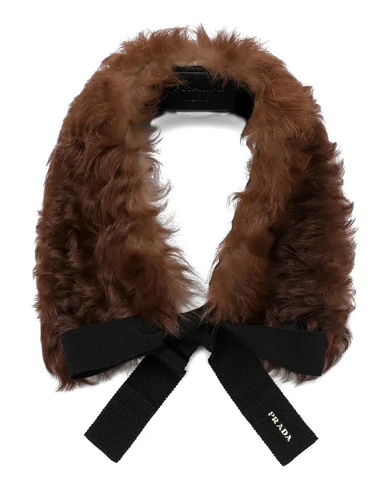 Prada Schal aus Shearling - Braun Braun