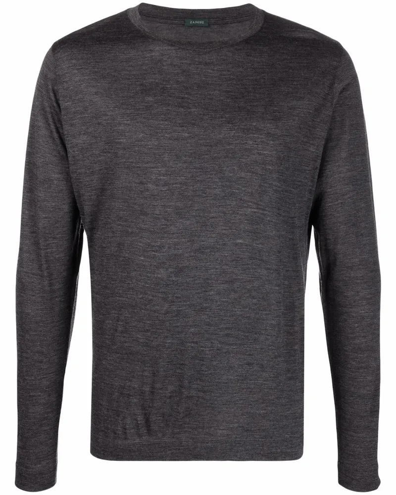 Zanone Strickoberteil mit rundem Ausschnitt - Grau Grau
