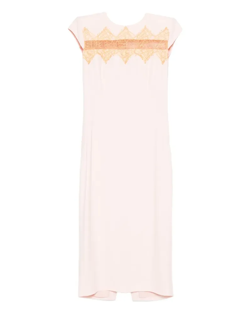 Alexander McQueen Kleid mit Spitzeneinsätzen - Rosa Rosa