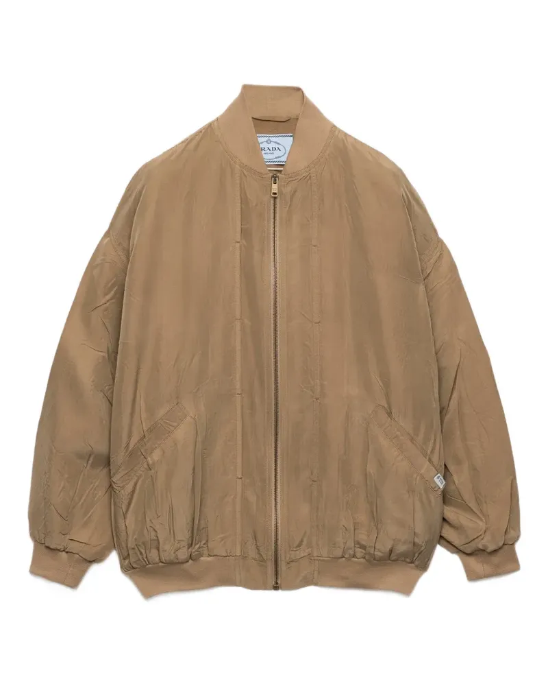 Prada Bomberjacke aus alter Seide - Nude Nude