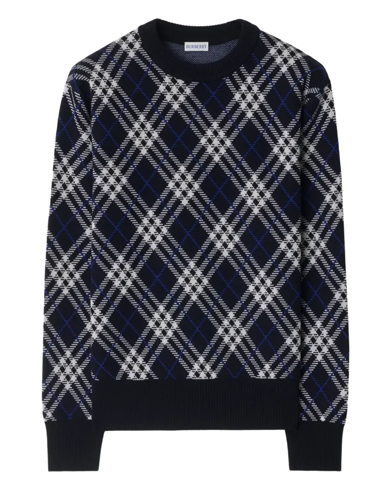Burberry Karierter Pullover - Blau Blau