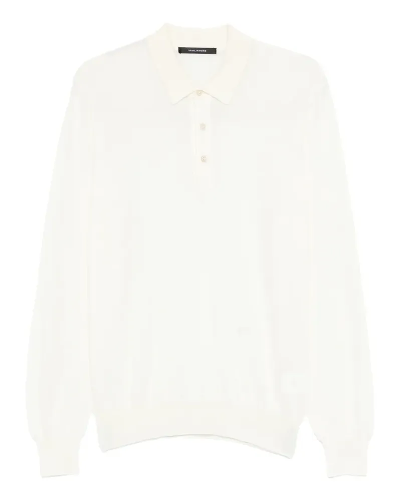 Tagliatore Langärmeliges Zeno Poloshirt - Nude Nude
