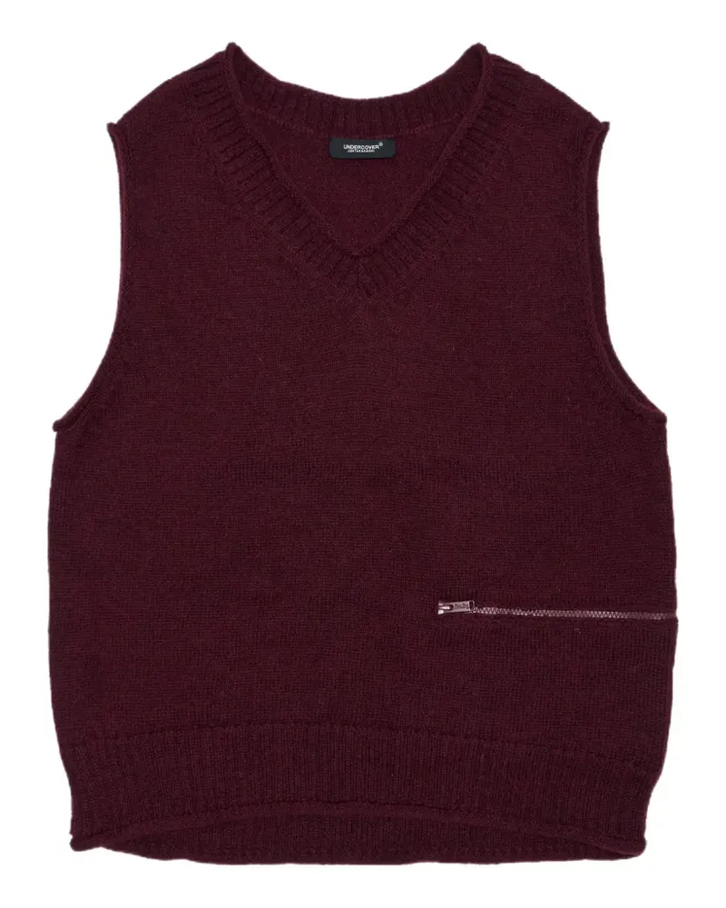 Undercover zip V-neck vest - Rot Rot