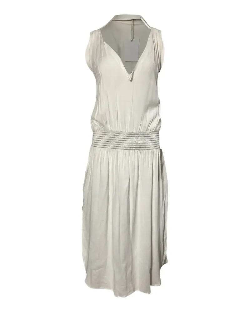 Totême Gerafftes Midikleid mit tiefem Ausschnitt - Nude Nude