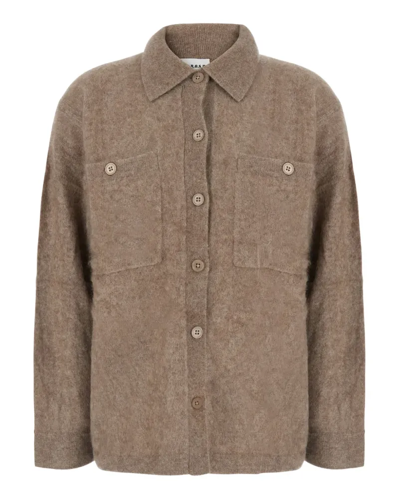 P.A.R.O.S.H. P.A.R.O H. button-up patch-pocket sweater - Braun Braun