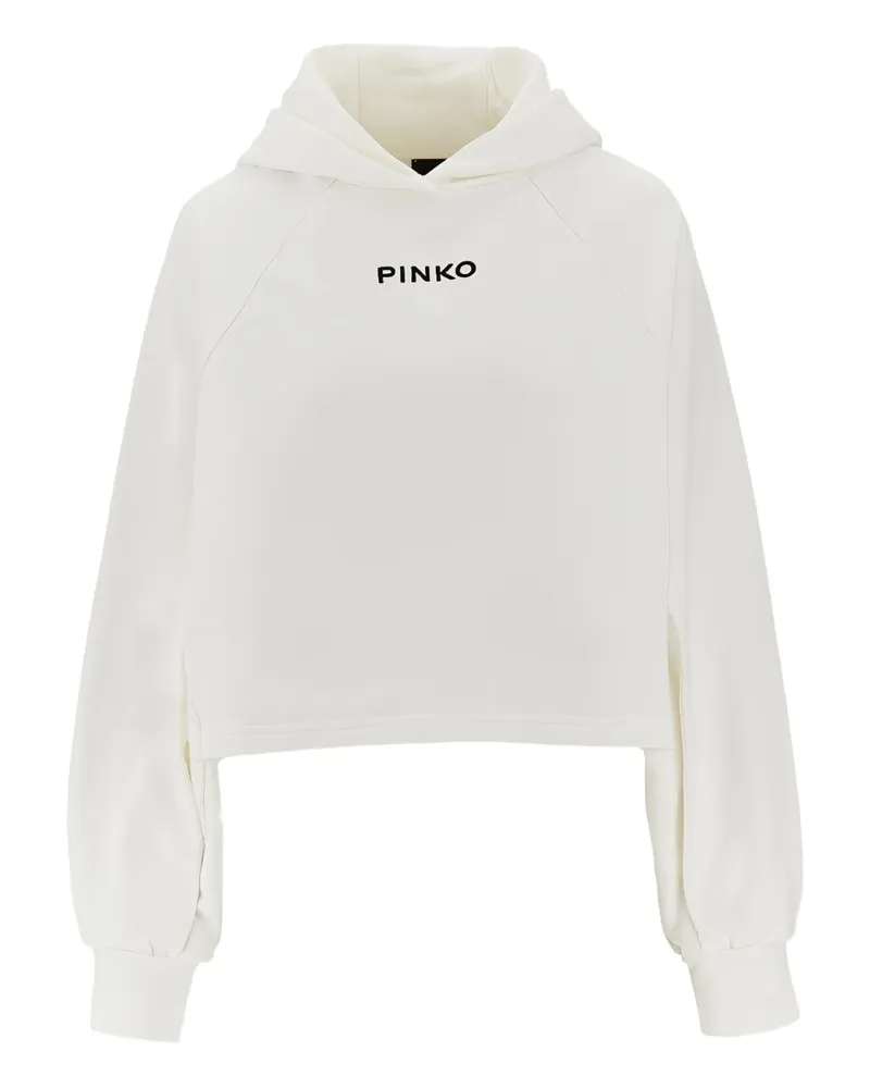 Pinko Hoodie mit Logo-Stickerei - Weiß Weiß