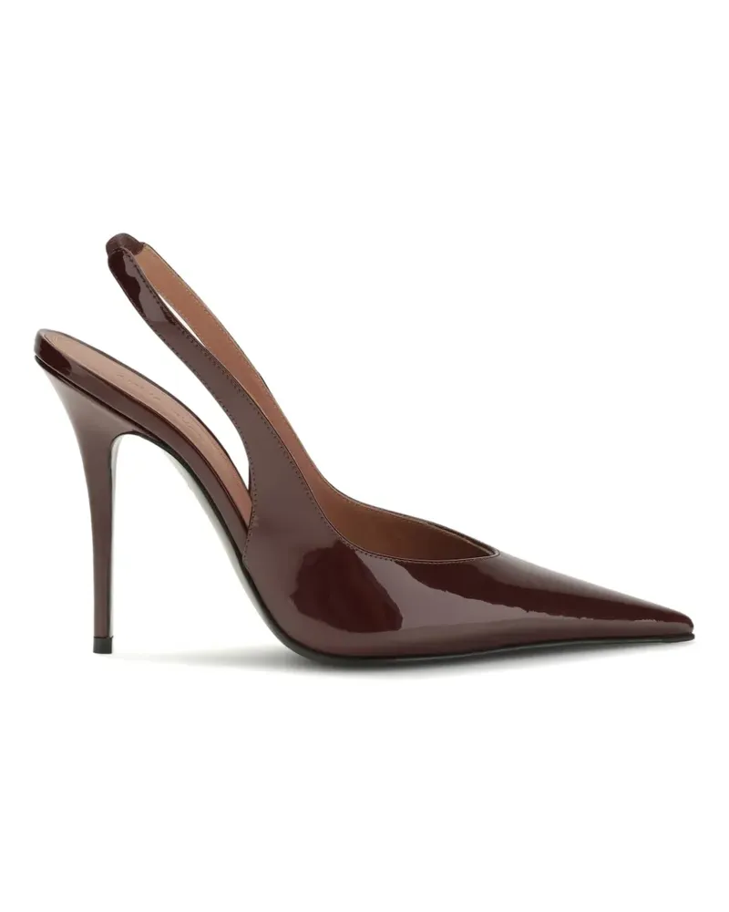 Amina Muaddi Spitze Anok Slingback-Pumps - Braun Braun