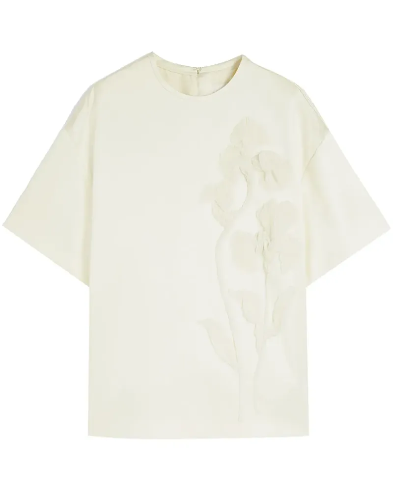 Jil Sander T-Shirt mit Stickerei - Weiß Weiß