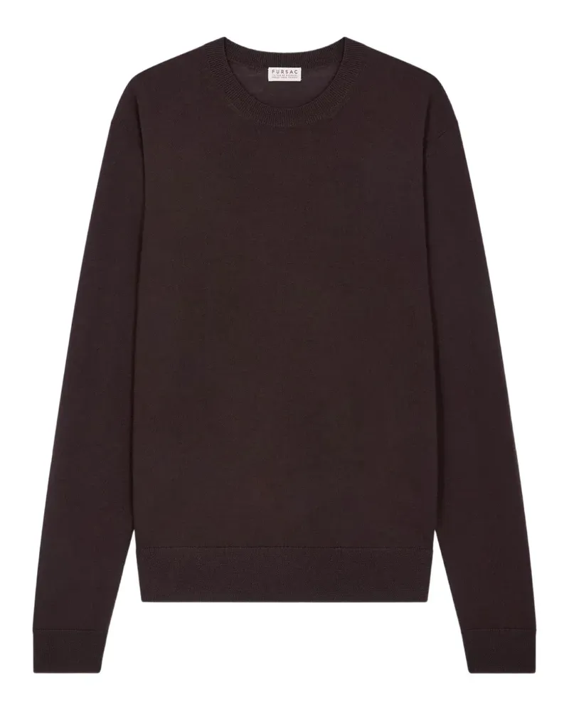 FURSAC Fein gestrickter Pullover - Braun Braun