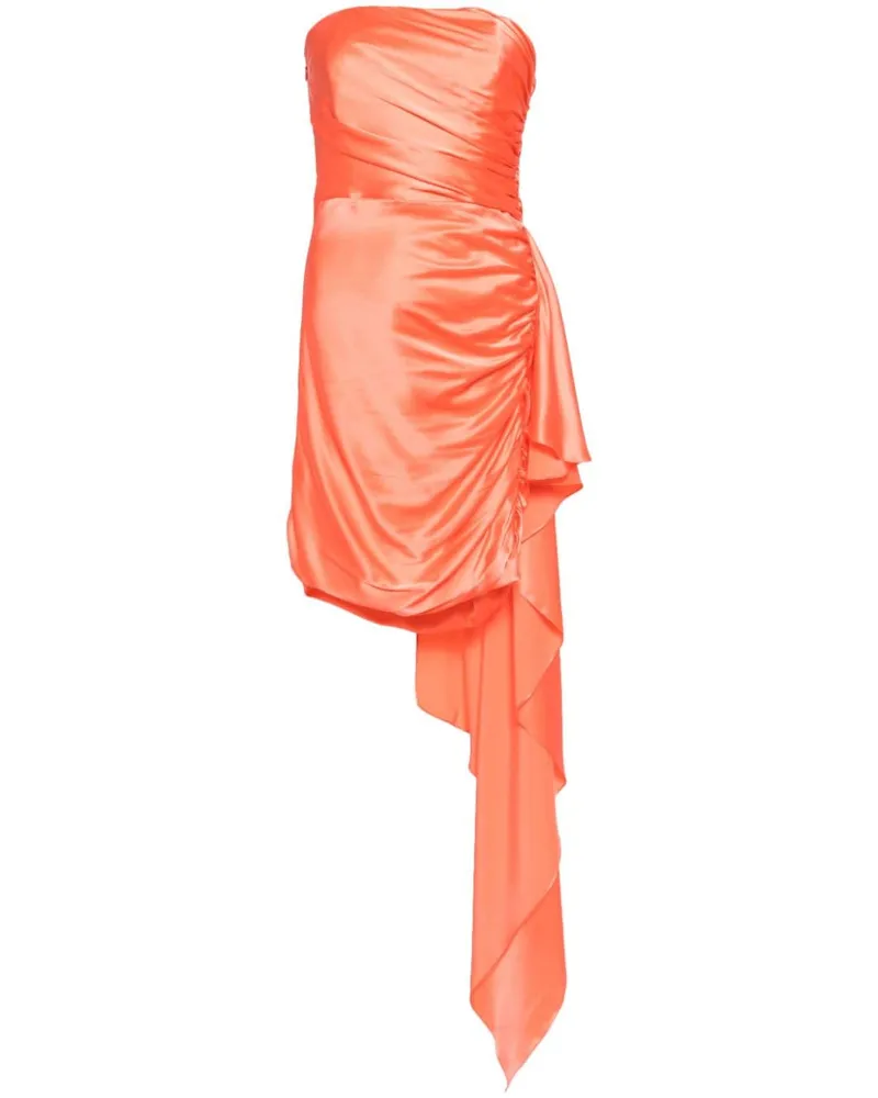 mason by michelle mason Gerafftes Minikleid aus Seide Orange