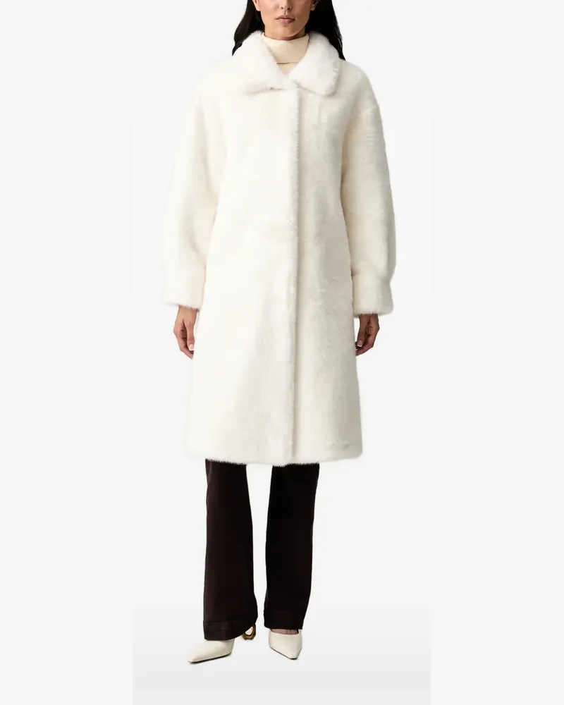 Silvian Heach Mantel aus Faux Fur - Weiß Weiß