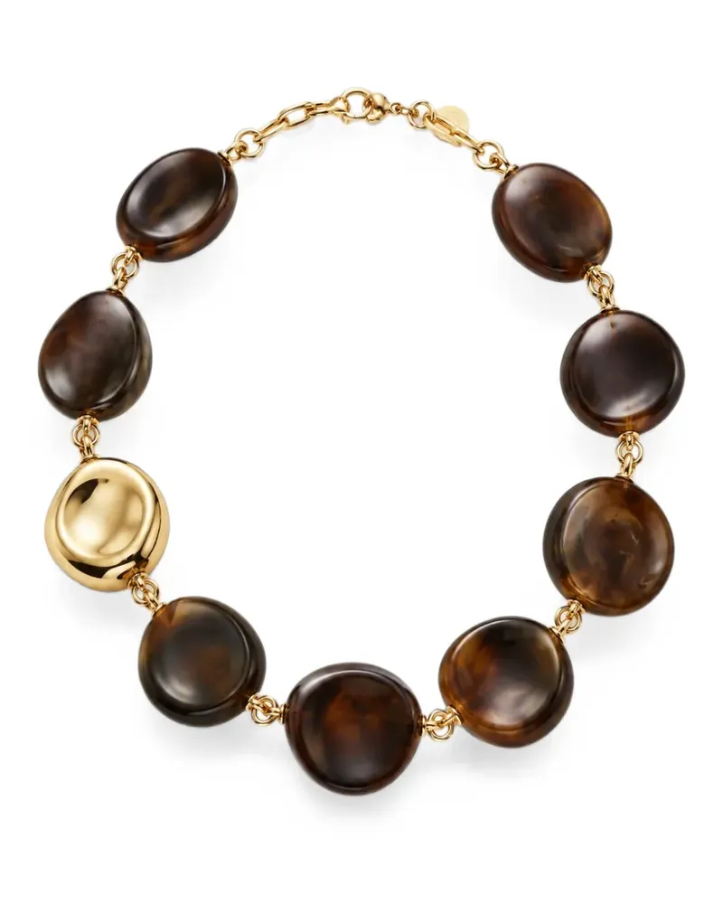 Joseph Bean Resin tortoiseshell-effect necklace - Braun Braun