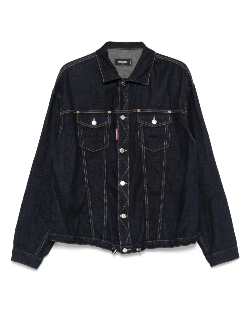 Dsquared2 Jeansjacke mit Kordelzug - Blau Blau