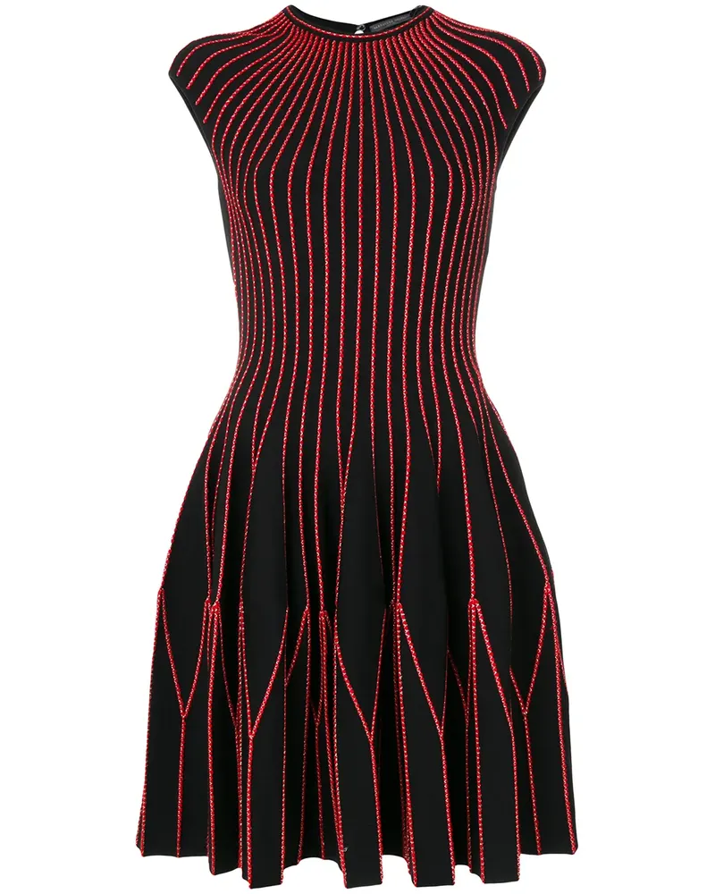 Alexander McQueen Kleid mit angeschnittenen Ärmeln - Schwarz Schwarz