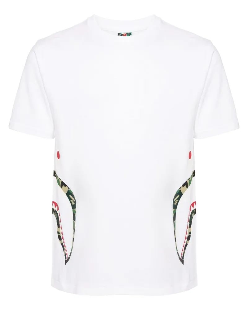 BAPE T-Shirt mit Logo-Print - Weiß Weiß