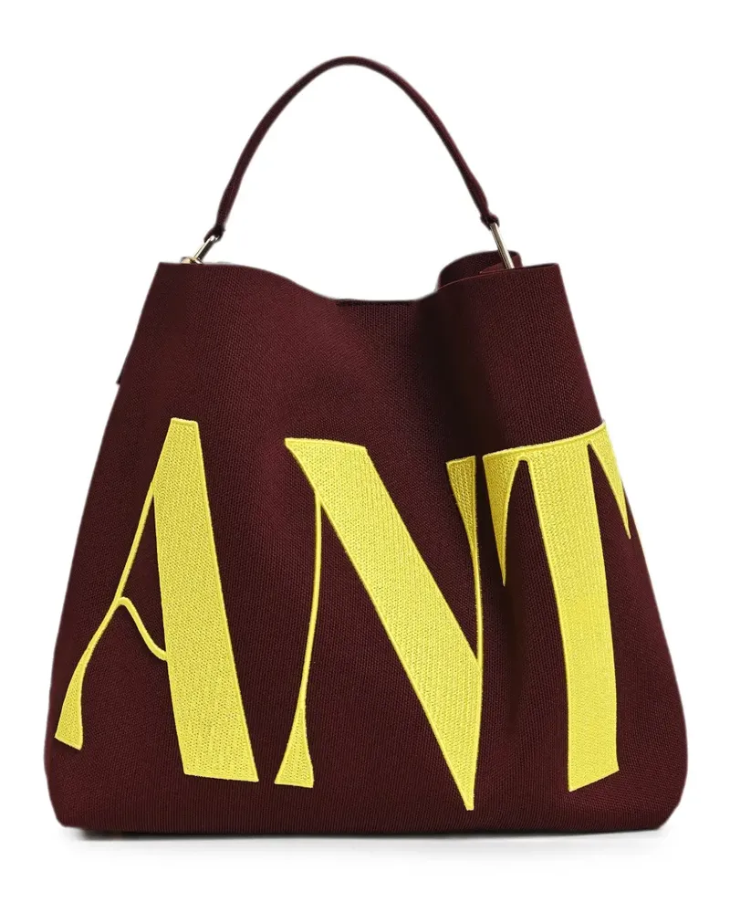 Essentiel Karoll Schultertasche mit Logo - Rot Rot