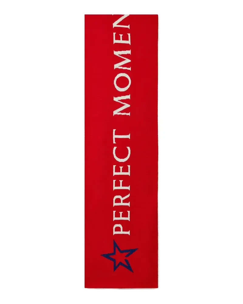 Perfect Moment Schal mit North-Star-Logo - Rot Rot