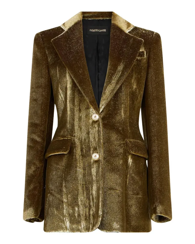 Roberto Cavalli velvet blazer - Gold Gold