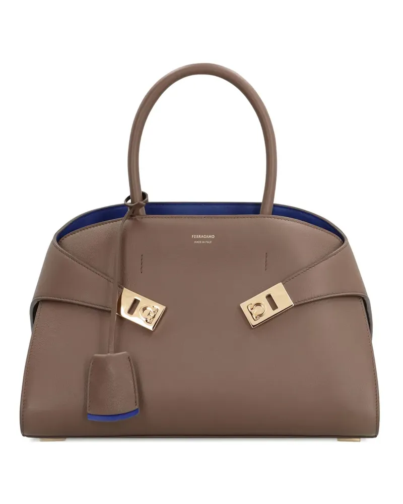 Ferragamo Kleine Hug Handtasche - Braun Braun